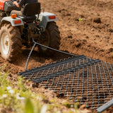 Garvee 5FT x 4FT ATV Drag Harrow, UTV Tractor Attachment, Chain Harrow for Landscape Leveling or Sod Prepping, Durable Harrow Rake for Gravel Driveway, Farm Field Garden, Black - Black