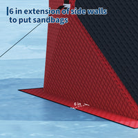 Garvee Insulated Pop-Up Ice Fishing Tent – 5-7 Person Spacious Shelter with Double Zippered Doors, 2x49ft LED Light Strips, Windproof, Easy Setup, Carry Bag, Anchors, Battery Packs – Red + 2 Side Black