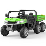 Garvee Ride - P Series: 2-Seater Ride on Car,6X6 24V Kids Ride On Dump Truck with Remote Control Electric Utility Vehicles UTV Battery Powered 6 Wheeler, for 3 years and up - Green - Green