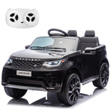 Garvee Ride P Series 12V Kids Ride On Car Land Rover Style Dual Motors 3 Speed Modes 4.5Ah Battery Safety Seatbelt Remote Control Black Outdoor Play - Black - Black