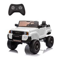 Garvee Toyota Licensed 24V Kids Ride-On Car 2-Seater Electric Off-Road Truck with Remote Control Bluetooth Music LED Lights Working Shovel