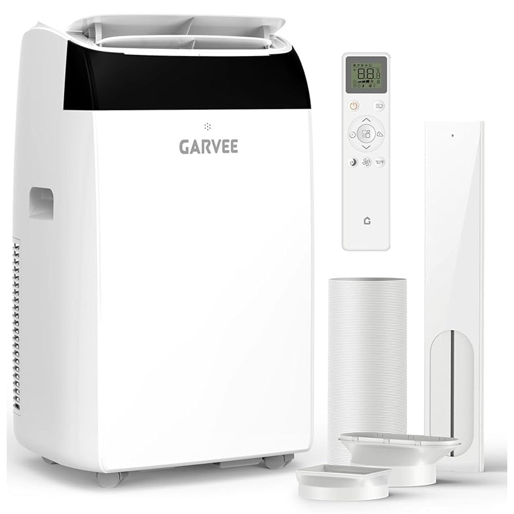 Garvee 14,000 BTU 3-in-1 Portable Air Conditioner with Dehumidifier & Fan, Portable AC Units Cools up to 750 Sq. Ft., Remote Control, Auto Swing, Sleep Mode, White Top