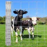 Garvee 5'x164' Cattle Fence - 15-Gauge Galvanized Steel with Zinc Coating, Reinforced Joints for Livestock & Garden Protection - Silver