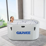 Garvee Ice Bath Tub for Athletes, 248 Gallon Inflatable Cold Plunge Tub with Insulated Lid, Compatible with Water Chillers, Portable Cold Water Therapy Ice Pod for Home Gym Recovery, White