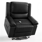 Garvee Electric Power Lift Recliner Chair for Elderly – PU Leather, Heated Massage, Adjustable Backrest & Footrest, Heavy Duty Mobility Support, 400 lbs Capacity – Black