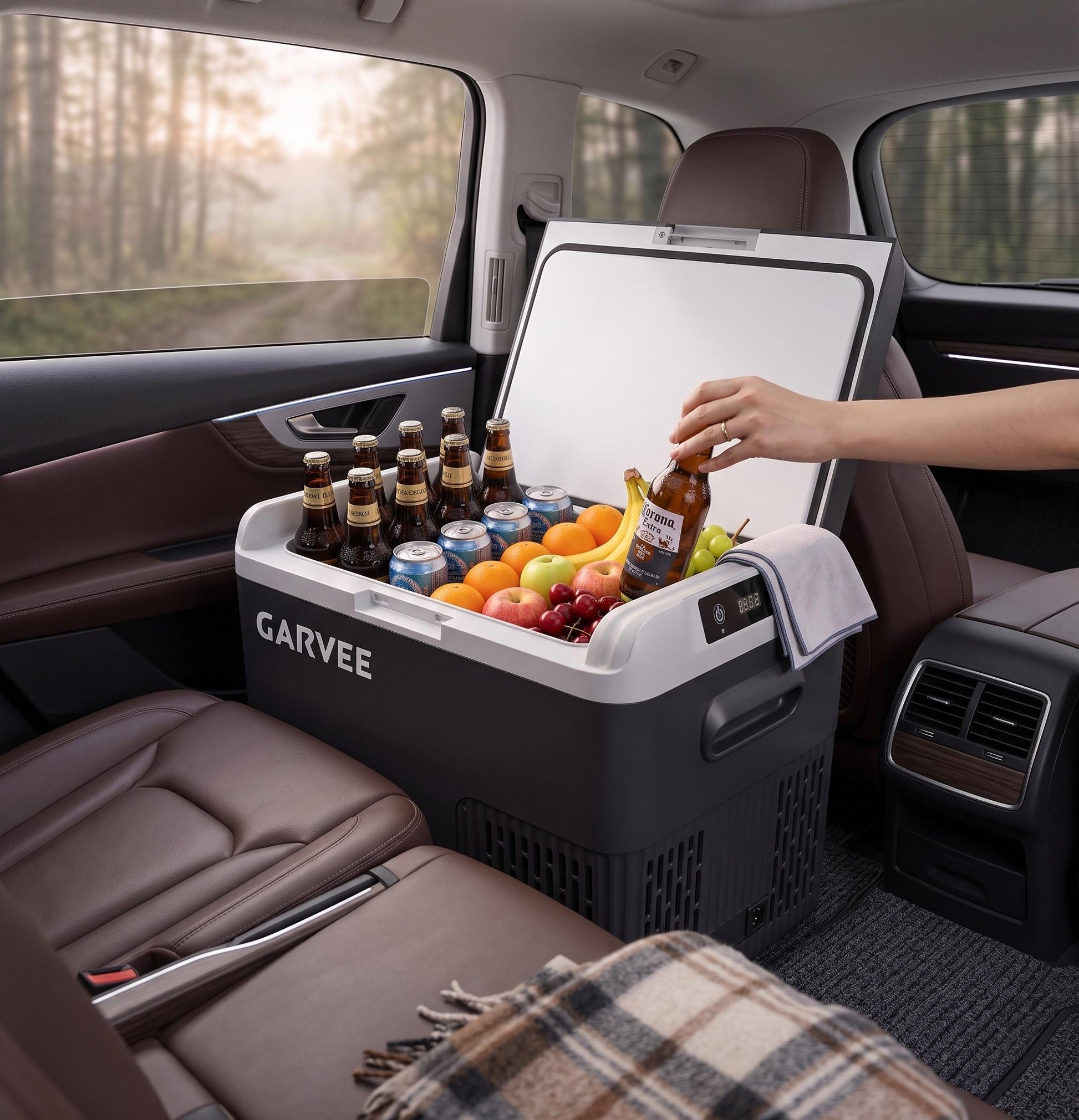 Garvee Car Refrigerator, 19QT(18L) Car Fridge Portable Freezer Compressor Electric Cooler, Portable Refrigerator, Rapid Freezing, -4°f to 68°f (-20°c to 20°c), 12/24V