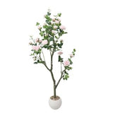 Garvee 5FT Artificial Trees Indoor Faux Tree Artificial Planter Thanksgiving Christmas Green - Pink-2