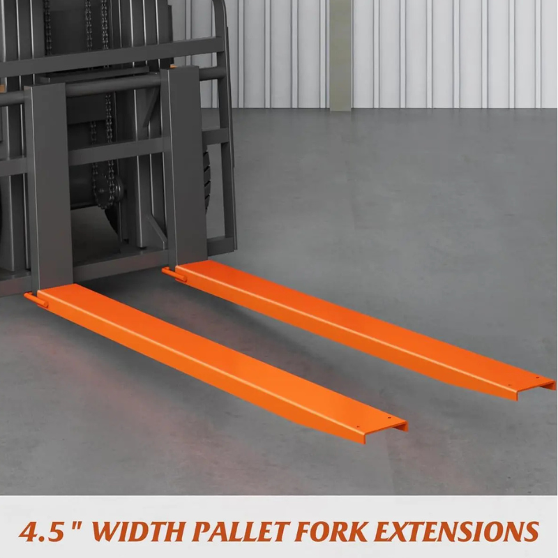 Garvee Pallet Forklift Extensions 84" Length 4.5" Width, Heavy Duty Steel Pallet Fork Extension, 1 Pair Fork Extensions for Forklifts, 4600LBS, Orange