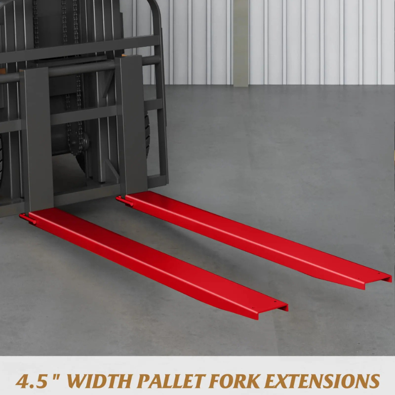 Garvee Forklift Extensions 72 in Length 4.5 in Width Heavy Duty Steel Forklift Attachment Red