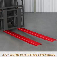 Garvee Forklift Extensions 72 in Length 4.5 in Width Heavy Duty Steel Forklift Attachment Red