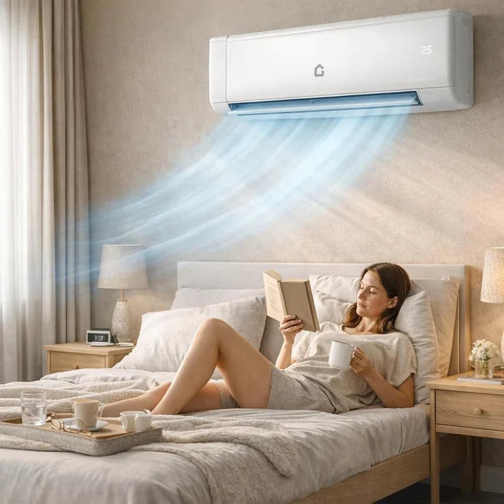 Garvee 9000 BTU Ductless Mini Split Air Conditioner & Heater - 19 SEER2 Inverter - WiFi & Alexa Enabled - 115V - Quiet Cooling & Heating for 550 Sq.Ft - Remote & App Control - Self-Cleaning - Wall Mounted - Installation Kit Included - US Standard