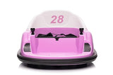 Garvee Ride - B Series: 12V Ride On Bumper Car for Kids Ride on Toy Gifts Toddlers Electric Bumping Car with Remote Control, Battery Display, 360 Degree Spin, LED Lights, Music, Pink - Pink