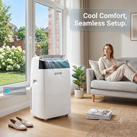Garvee 14,000 BTU 3-in-1 Portable Air Conditioner with Dehumidifier & Fan, Portable AC Units Cools up to 750 Sq. Ft., Remote Control, Auto Swing, Sleep Mode, White Top