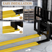 Garvee Pallet Fork Extension, [4.5" Width 60" Length] Heavy Duty Steel Pallet Extensions for Forklift Truck, 4600LBS - Yellow