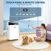 Garvee 14,000 BTU 3-in-1 Portable Air Conditioner with Dehumidifier & Fan, Portable AC Units Cools up to 750 Sq. Ft., Remote Control, Auto Swing, Sleep Mode, White Top