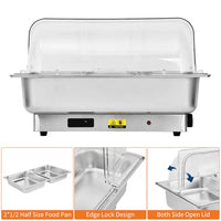 Garvee 9QT(2×1/2Pan) Plat de Chauffe Électrique avec Contrôle de la Température, Serveurs et Chauffe-Plats de Buffet en Acier Inoxydable, Ensemble de Plats de Chauffe Électriques avec Contrôle de la Température pour la Restauration