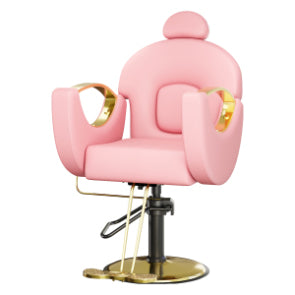 Garvee Hydraulic Reclining Salon Chair for Entryway – 360° Swivel, Adjustable Height, Heavy Duty PU Leather, Comfortable & Easy to Clean, Stable Base, Perfect for Home, Spa, Barbershop Storage – Pink