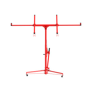 Garvee 11 ft Drywall Lift Heavy-Duty Panel Hoist With 360° Adjustable Arm Locking Wheels Black