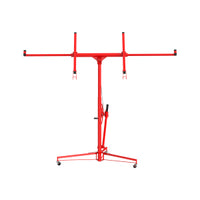 Garvee 11 ft Drywall Lift Heavy-Duty Panel Hoist With 360° Adjustable Arm Locking Wheels Black