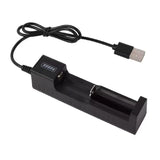 Garvee USB Battery Charger Single Slot Fast Charger For 3.7V Li-Ion Batteries Portable Compact Design