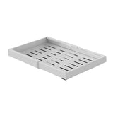 Garvee Expandable Pull Out Cabinet Organizer Adjustable Width Roll Out Shelf for Kitchen Pantry Storage Steel, Smooth Operation, Space-Saving - Upgraded* Strengthened Load-Bearing Three Slide Rails - Large White (46-68Cm)