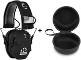 Garvee Electronic Ear Protective Safety Earmuffs Noise Reduction Hearing Protection NRR23dB Black with Storage Box - Black + Storage Box