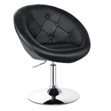 Garvee Ergonomic Bar Stool with Backrest Adjustable Height 360° Swivel PU Leather Black for Kitchen Living Room Office