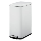 Garvee 13.2 Gallon Kitchen Trash Can Stainless Steel Pedal Recycling Bin Soft-Close Lid Dining Room Restaurant Stainless Steel - White