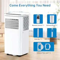 Garvee 10000 BTU Portable Air Conditioner, 3-In-1 AC Unit with Cooling, Dehumidifier & Fan, for Rooms Up to 450 Sq.Ft, Includes LCD Display & Remote Control, for Bedroom, Office, Dorm, White