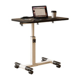 Garvee Overbed Table With Wheels Adjustable Height Foldable Side Table Rolling Desk For Home Office Black - Black