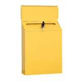 Garvee Mailbox With Key Lock Metal Wall Mount Security Mailbox Locking Mailbox For Front Door Office Garden, European Design, Metal, Secure - Yellow