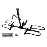 Garvee 2-Bike Foldable Tail Rack Q235 Steel 180 LBS Capacity 5.5 Inch Wheel Width Black Foldable & Tilting Design
