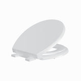 Garvee 17 Inch Round Toilet Seat with Slow Close, Toddler Seat, Durable White Bathroom Seat for Family Use - White