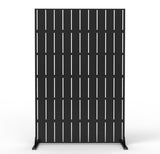 Garvee Freestanding Metal Privacy Screens With Narrow Gaps, Adjustable Panels For Garden, Pool, Terrace, Durable Metal, Stylish Pattern - Klassisch