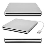 Garvee USB External Slot-In DVD CD Drive Burner Slim USB 2.0 Portable Optical Drive for Laptop PC Black