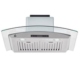 Garvee Range Hood 30 in Stainless Steel Wall Mount, 450 CFM Gesture Sensing Touch Control, LED Lights, 3 Speed Exhaust Fan, Ducted/Ductless Convertible, Easy Installation