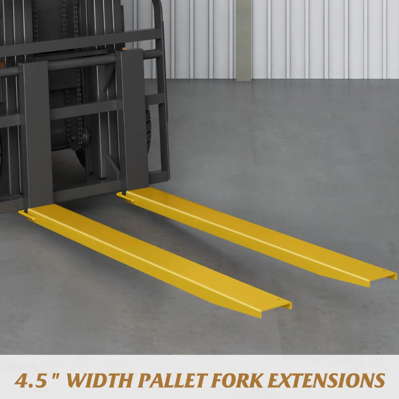 Garvee Pallet Fork Extension, [4.5" Width 60" Length] Heavy Duty Steel Pallet Extensions for Forklift Truck, 4600LBS - Yellow