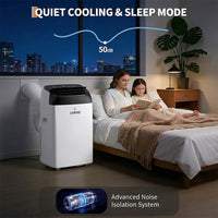 Garvee 14,000 BTU 3-in-1 Portable Air Conditioner with Dehumidifier & Fan, Portable AC Units Cools up to 750 Sq. Ft., Remote Control, Auto Swing, Sleep Mode, White Top
