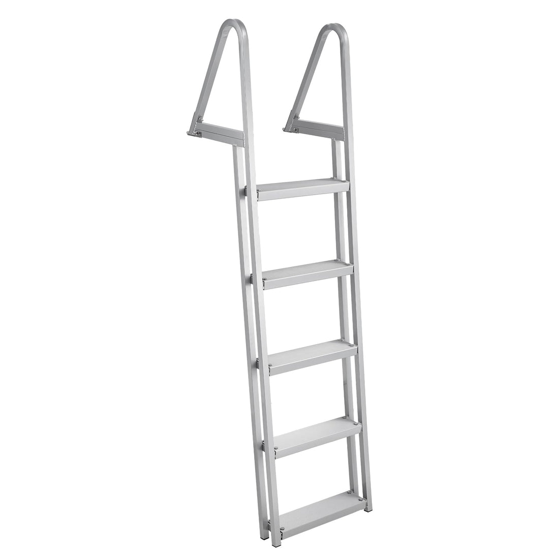 Garvee 5 Steps Removable Dock Inclined Ladder Aluminum Nonslip for Lake Marine Pool 350 LBS