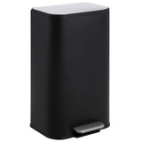 Garvee Kitchen Trash Can, 30L/8 Gallon Stainless Steel Garbage Can with Soft Close Lid Foot Pedal & Removable Inner Bucket, Rectangular Step On Waste Bin for Home Office Living Room, Black - Black