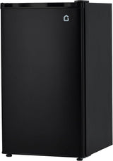 Garvee 3.2 Cu. Ft. Compact Refrigerator Single Door Mini Fridge with Adjustable Shelves for Dorm Office Bedroom Kitchen Bar Use, White - Black