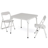 Garvee Folding Card Table And Chair Set, Upholstered Foldable Metal Frame For Children's Activities, Beige, Portable, Space-Saving
