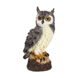Garvee 7-Inch Lifelike Resin Owl Statue Outdoor Indoor Decor Yard Porch Garden Office Realistic Weather-Resistant