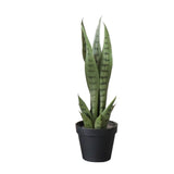 Garvee Fake Snake Plant With Pot, Tropical Faux Potted Artificial Plant For Home, Living Room, Office, Garden Decoration, Realistic Green - Tiger Pilan (Green)