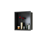 Garvee 304 Stainless Steel Shower Niche Recessed Shelf Organizer for Shower & Tub Storage 12x24" Matte Black & Silver - Matte Black