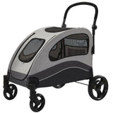 Garvee Dog Stroller for Large Dogs Up to 160 Lbs Foldable Ventilated 360° Rotating Wheels Adjustable Handle Black - Black