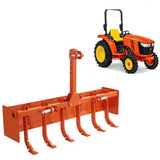 Garvee 55" 3 Point Box Scraper Compatible with Cat 0 & Cat 1 Tractor, Box Blade Attachment, Landscaping, 55 Inch, Black