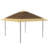 Garvee 13' x 13' Pop-up Gazebo Tent, Outdoor Patio Gazebo Instant Canopy Tent with Double Roof, Khaki & Beige - Khaki