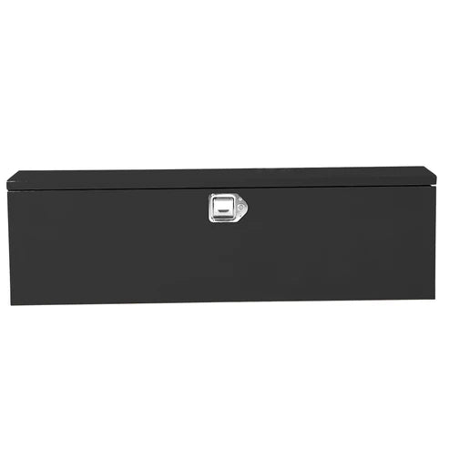 Garvee 48 Inch Steel Truck Bed Tool Box - Diamond Plate Design with Side Handles and Locking Keys, Compact and Durable Storage for Pickup Trucks, RVs, and Trailers, Black