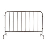 Garvee Interlocking Steel Barricade 5 Ft Heavy Duty Galvanized Metal Crowd Control Brown - Brown